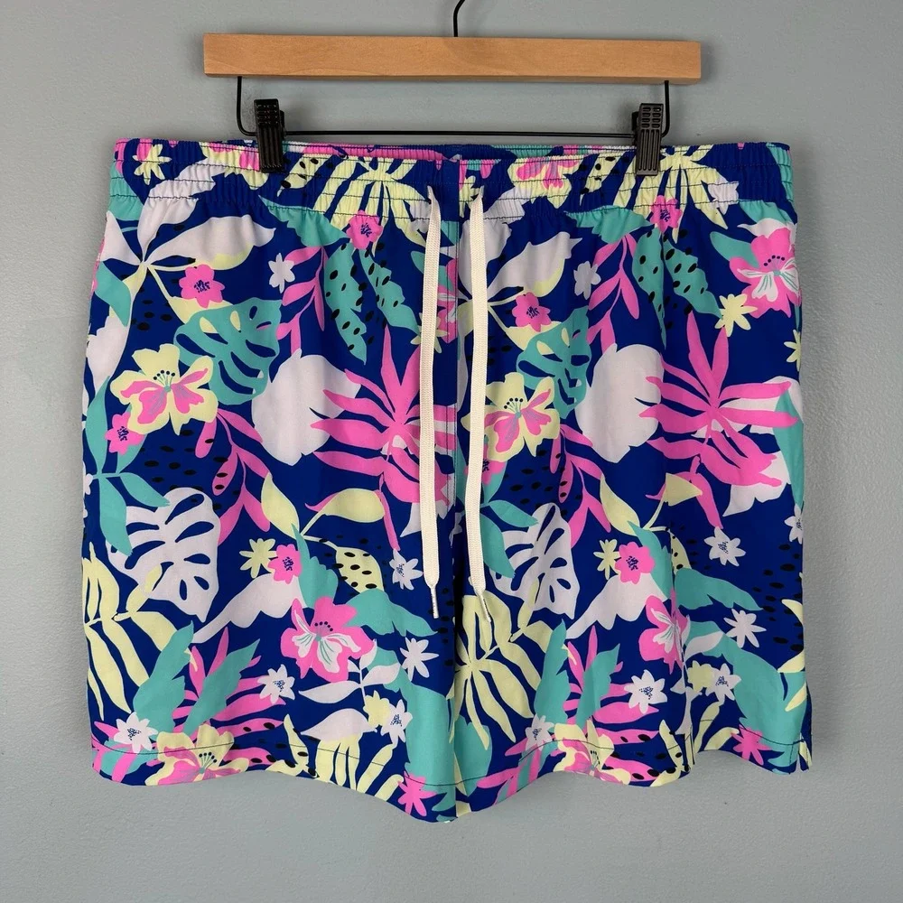 Chubbies Men XXL Blue Floral Tropical 5.5